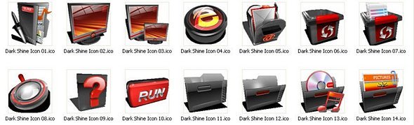 - Dark Shine Windows Icons